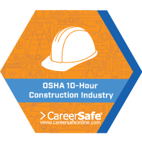 OSHA 10 hour construction industry badge
